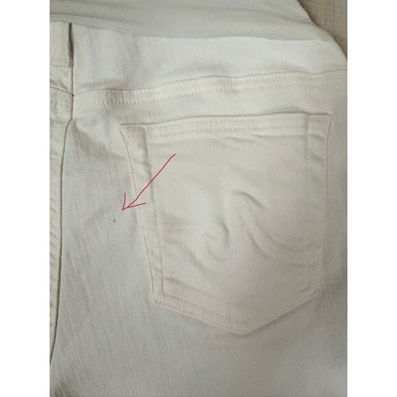 Adriano Goldschmied A Pea in the Pod Maternity White Malibu Crop Pant Sz 30 - Picture 9 of 9